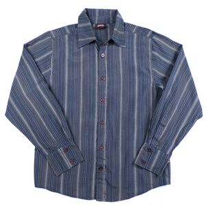 Hierarchy Men's Dark Blue Striped Size S Dress Shirt RN102260